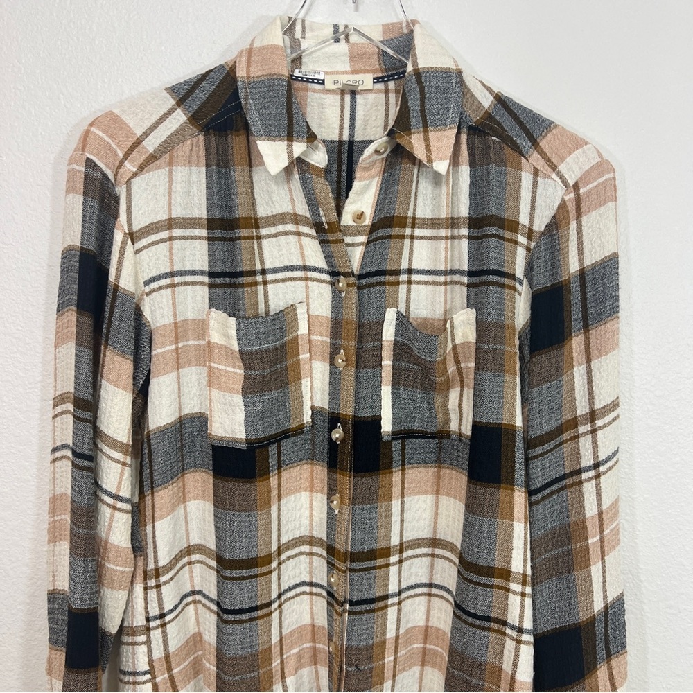 ANTHROPOLOGIE Pilcro plaid button down shirt - Picture 3 of 8